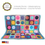 Crochet Pattern, Crochet Blanket, UMBRELLA Blanket, join as you go, Granny Square Blanket, PDF