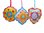 Crochet Pattern, "Geomaxis", Pendant, Pincushion, Bag hanger, 3 Shapes, Heart, Square, Circle, PDF