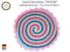 Häkelanleitung, Mandala, Modell Twister, Spiralmandala, Unendlichkeit, Mandala mit Spiralmuster, PDF