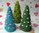 Colorful Christmas trees - crochet pattern photo-tutorial, PDF, Christmas Decoration