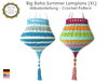 Häkelanleitung "Big Boho Summer Lampions XL" Laternen Häkellampe Boho Lampe PDF Deutsch, Englisch