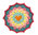 Crochet Pattern Heart Mandala, Boho Living, US terms, coaster, decor